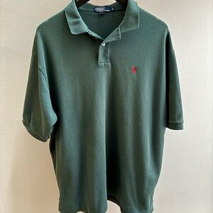 Polo Ralph Lauren VTG 90s green golf polo shirt XL Made in USA